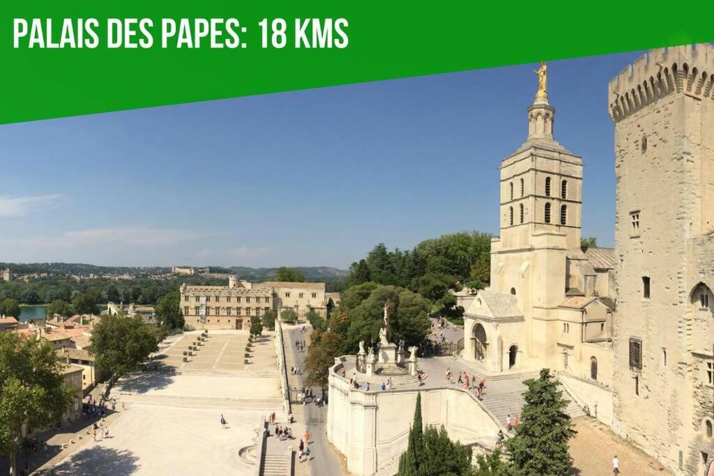 Le Petit Bonheur - Place Parking Privee - Clim - Terrasse - Piscine Partagee - Proche Parc Spirou Saint-Saturnin-lès-Avignon 외부 사진