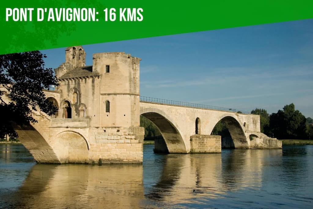 Le Petit Bonheur - Place Parking Privee - Clim - Terrasse - Piscine Partagee - Proche Parc Spirou Saint-Saturnin-lès-Avignon 외부 사진